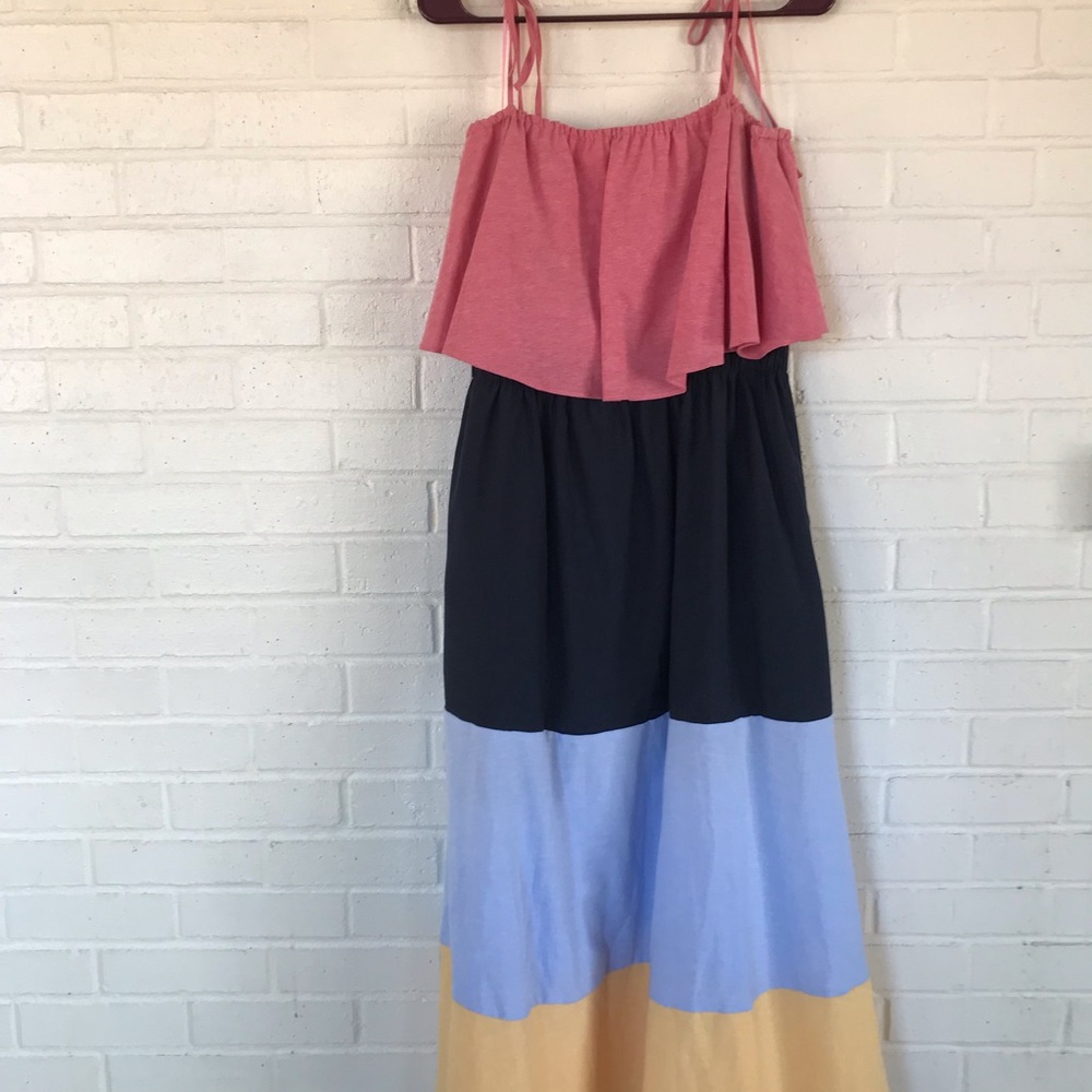 English Factory Colorblock Tie Dress